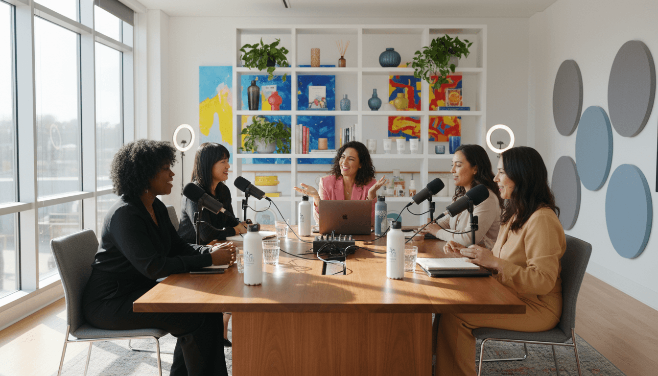 Full view of The Marc Little Show studio recording space